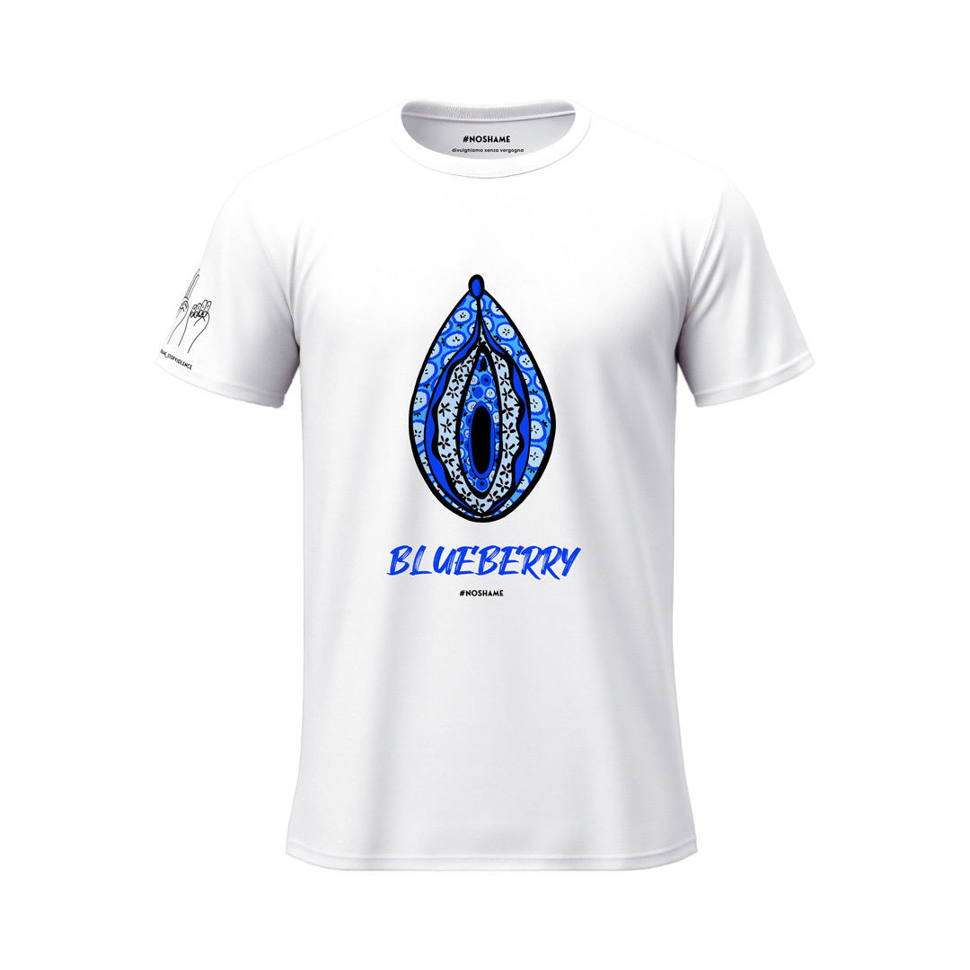 T-shirt Blueberry bianca da uomo