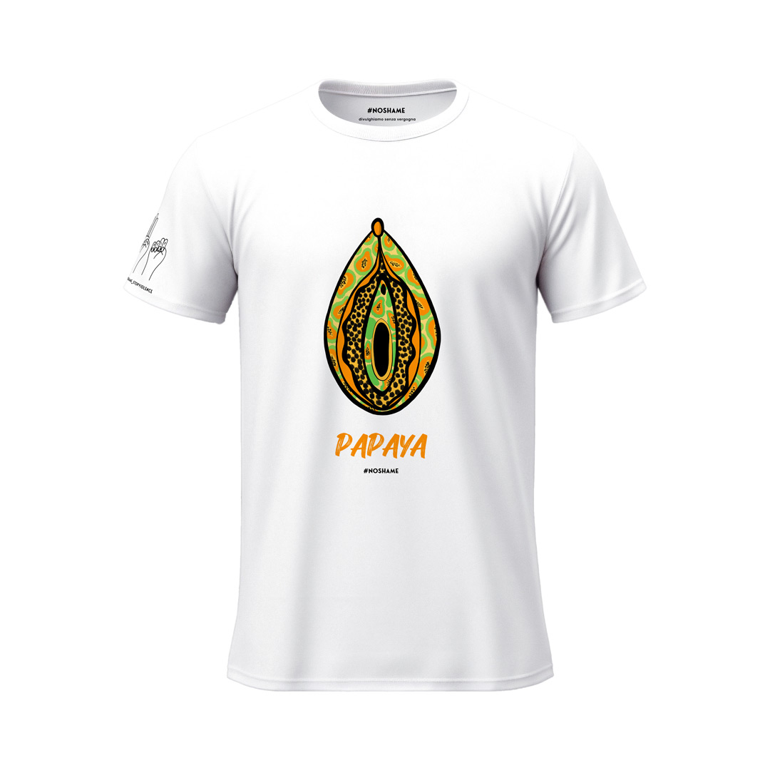T-shirt Papaya bianca da uomo